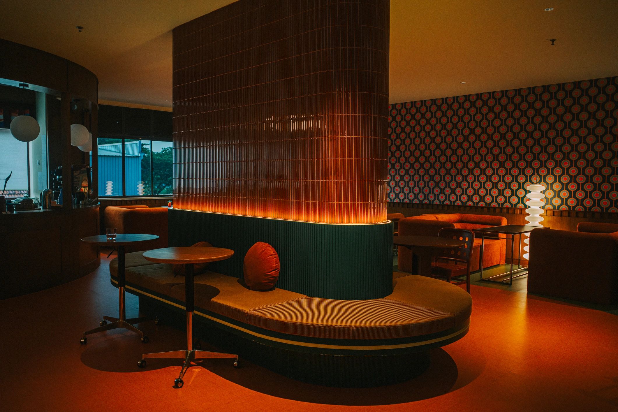 green hotel interior